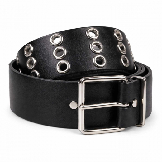 Ledergürtel mit Ösen | 3-reihig