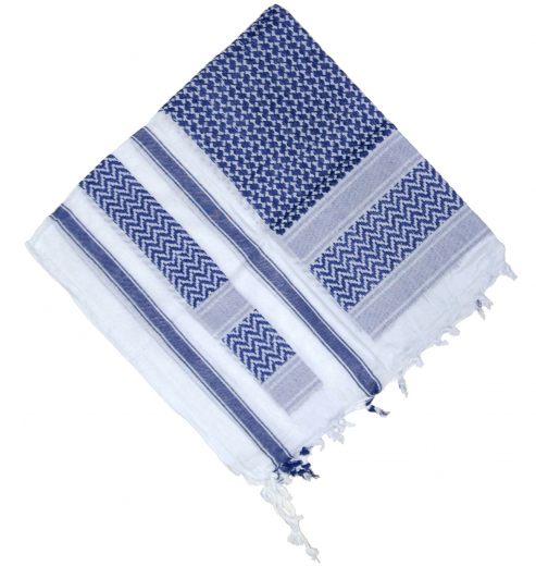 Shemagh | Weiß & Blau