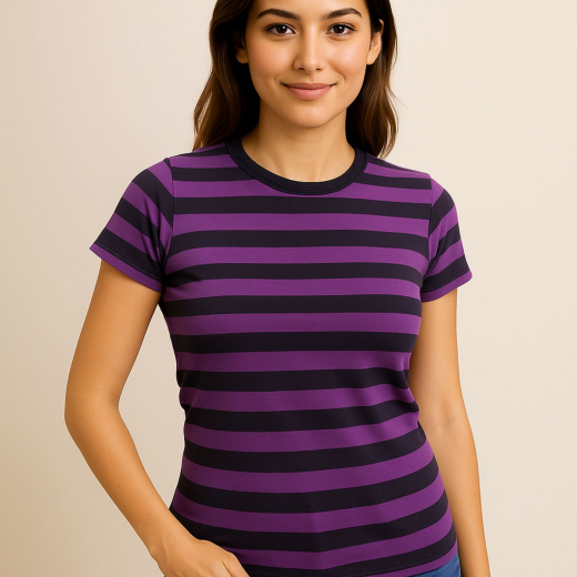 Lila-Schwarzes Girly Top | Deine Farbe - Dein Style