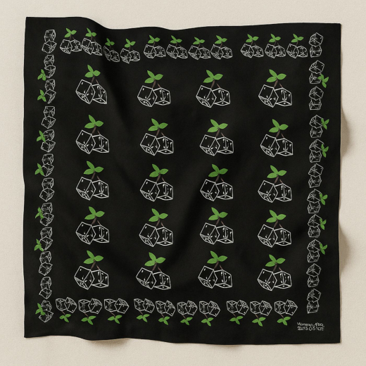 Kirschen Würfel XL Bandana
