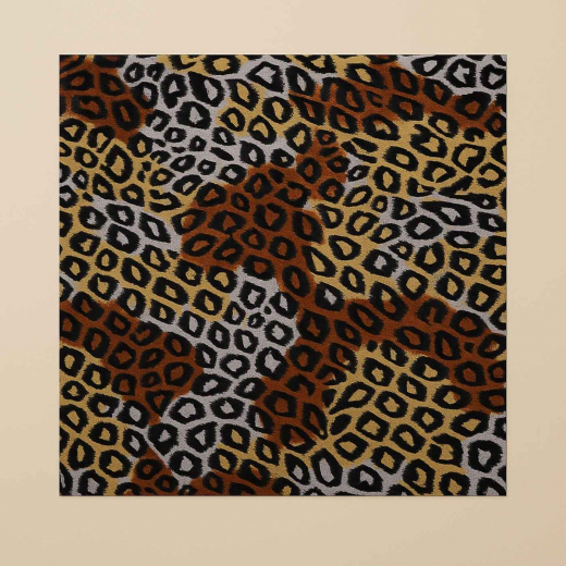 XL-Bandana mit Leopard Muster | weiß, braun & gelb