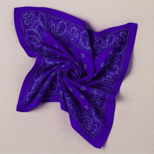 Purple colored Bandana with Paisley Pattern | available in two Sizes