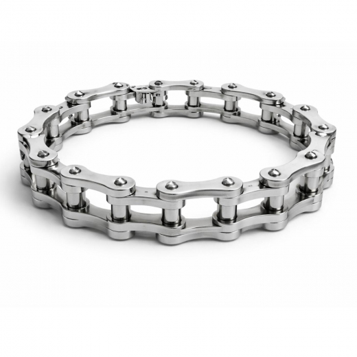 Stainless Steel Bracelet with Motorbikechain Style | 1.5 cm Width
