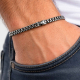Stainless Steel Wristband with rounded curb chain