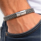 Herringbone Stainless Steel Bracelet