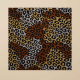 XL-Bandana mit Leopard Muster | weiß, braun & gelb