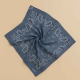 Graublaues Paisley-Bandana aus 100 % Baumwolle