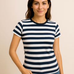 Girly schwarz weiß gestreift | Rockabella Vibes