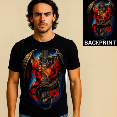 Rock Chang T-Shirt | Drache Rockgitarre | Glow in the Dark