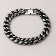 Massives Edelstahlarmband | 12 mm breit, 21 cm lang