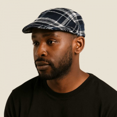 Schiebermütze | Blau-Schwarz-Weiß